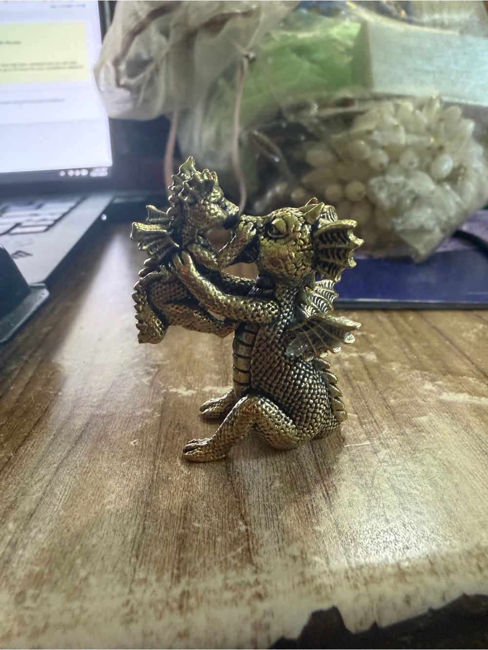 Mini Brass Dragon Figurine